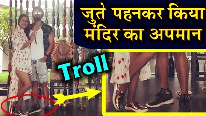 Hina Khan gets TROLLED for wearing Shoes in front of Idol GANESHA