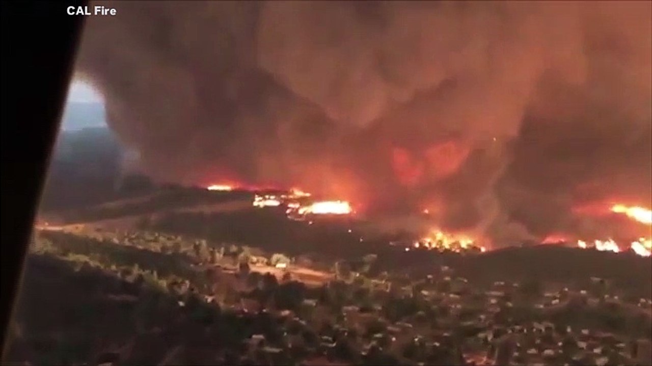 Watch: Aerial View Of 'Fire Tornado' That Killed California Firefighter