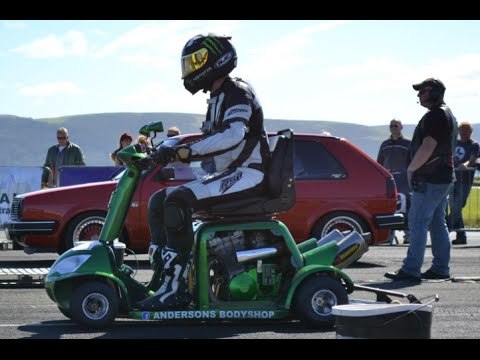 GUINNESS WORLD RECORD! Fastest MOBILITY SCOOTER! Speed RECORD! 107MPH!1/4 mile