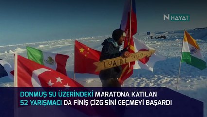 N Hayat... Eksi 30 derecedeki maratonda duygu dolu anlar!