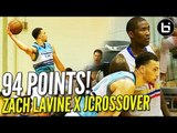 94 POINTS!!! Zach LaVine Goes CRAZY!! Jamal Crawford Brings Out The NASTY HANDLE at The Crawsover!