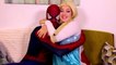 Superheroes Are Frozen Elsa and Spiderman Together - Maleficent Joker Hulk Spidergirl Anna Toys
