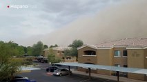 Una enorme tormenta de arena ocultó el sol en un pueblito de Arizona