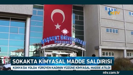 Sokak ortasında kimyasal madde saldırısı