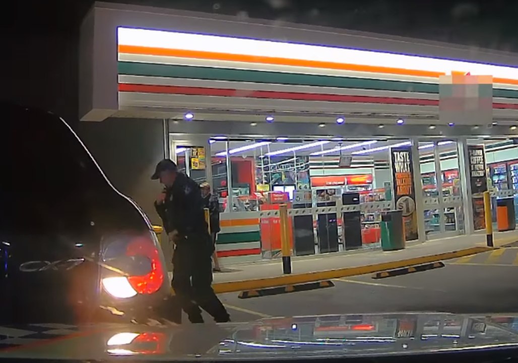 Police Car Rammed by Stolen Vehicle at Caboolture Gas Station