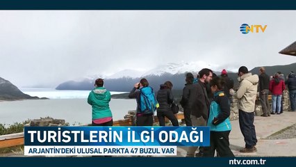 Parktaki 47 buzul, turistlerin ilgi odağı