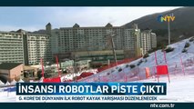 İnsansı robotlar piste çıktı (Dünyanın ilk robot kayak yarışması)