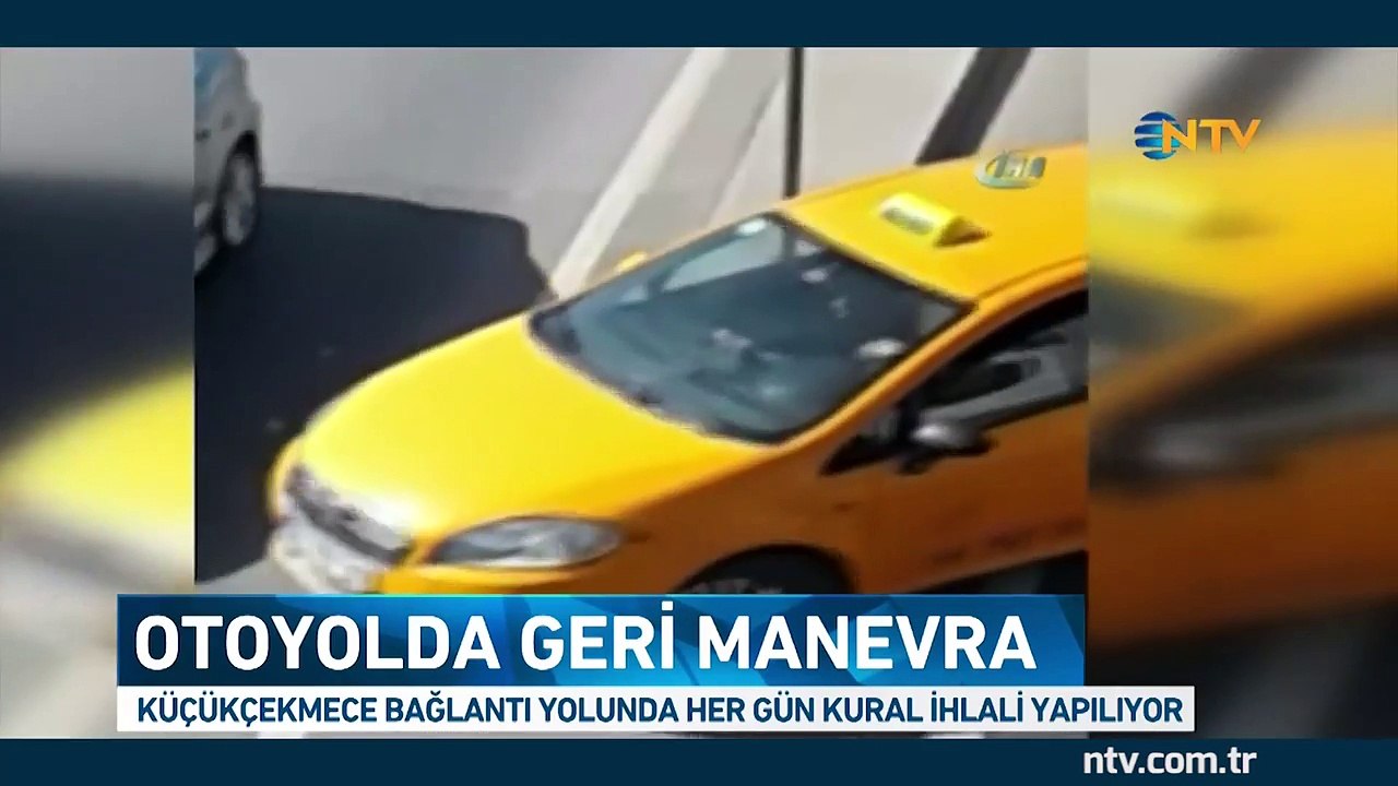 Otoyolda tehlikeli anlar...