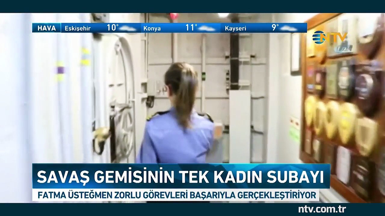 Savaş gemisinin tek kadın subayı