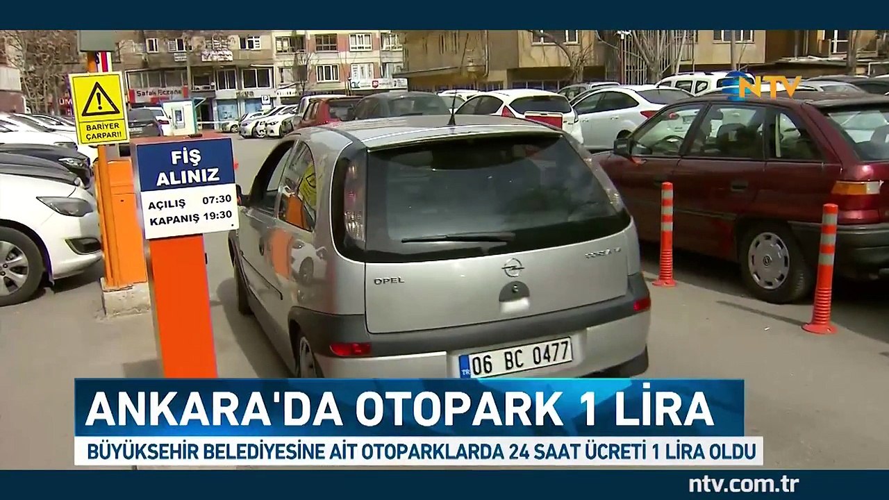 Ankara'da otoparklar 1 TL