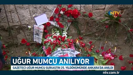 Uğur Mumcu, suikastın 25. yılında öldürüldüğü sokakta anıldı