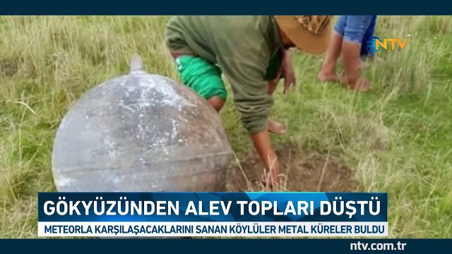 Gökyüzünden alev topları düştü