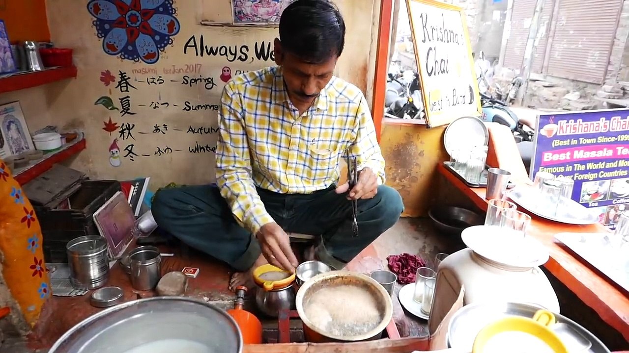 Indian Street Food - SPICED MILK TEA Masala Chai