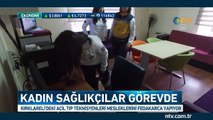 Kadın sağlıkçılar görevde