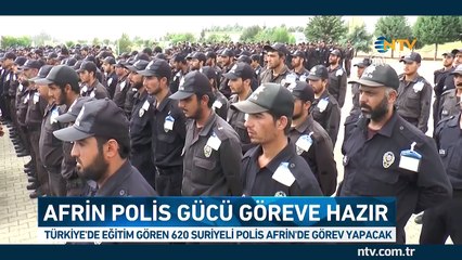 Afrin polis gücü göreve hazır (Türkiye'de, Özel Harekat ekiplerince eğitildiler)
