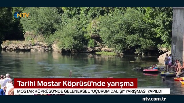28 metre yükseklikten Neretva Nehri’nin soğuk sularına...