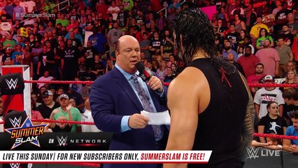 s- Paul Heyman and Brock Lesnar ambush Roman ReignRaw, Aug. 13, 2018