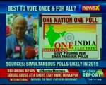 One India One poll: BJP pushing for 11 Assembly polls to be held next year, says sources