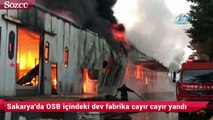 Sakarya'da OSB içindeki dev fabrika cayır cayır yandı