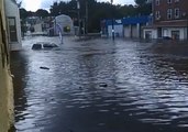 Streets Flooded in Darby, Pennsylvania, After Heavy Rain