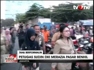 Petugas Sudin Temukan Tahu Berformalin di Pasar Benhil