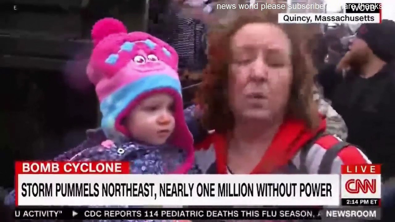 BREAKING NEWS BOMB CYCLONE STORM PUMMELS NORTHEAST NEARLY ONE MILLION WITHOUT POWER, CNN NEWS BRYNN GINGRAS