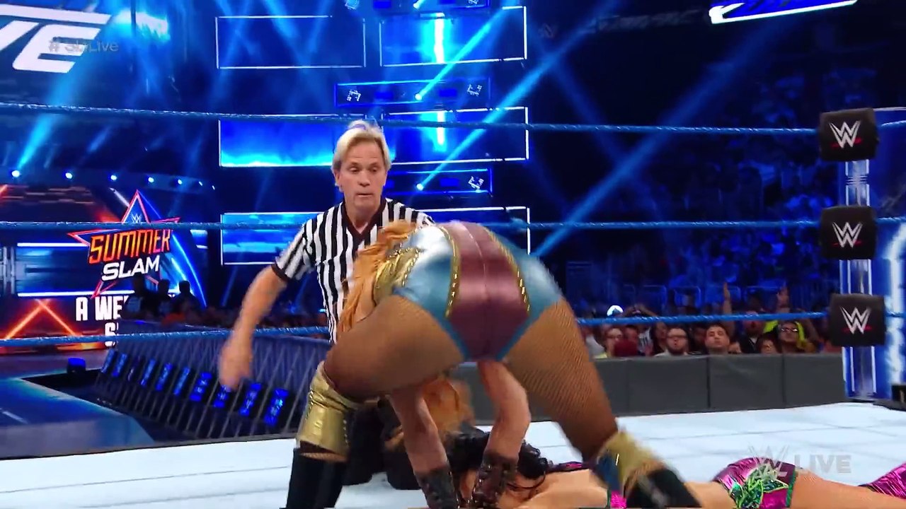 Charlotte Flair & Becky Lynch vs. The IIconics  SmackDown LIVE, Aug. 7. 2018