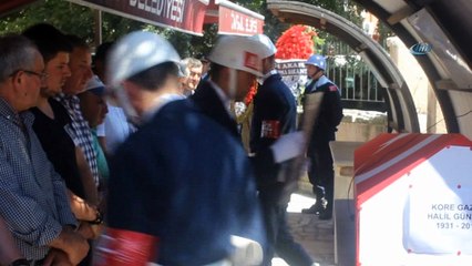 Kore Gazisi Halil Gündüz son yolculuğuna törenle uğurlandı