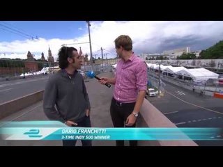 Dario Franchitti and Jack Nicholls walk the Moscow ePrix circuit