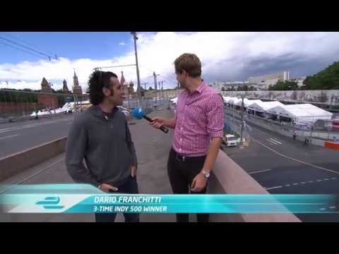 Dario Franchitti and Jack Nicholls walk the Moscow ePrix circuit