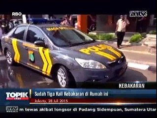 Rumah Berlantai Tiga di Kawasan Gambir Terbakar