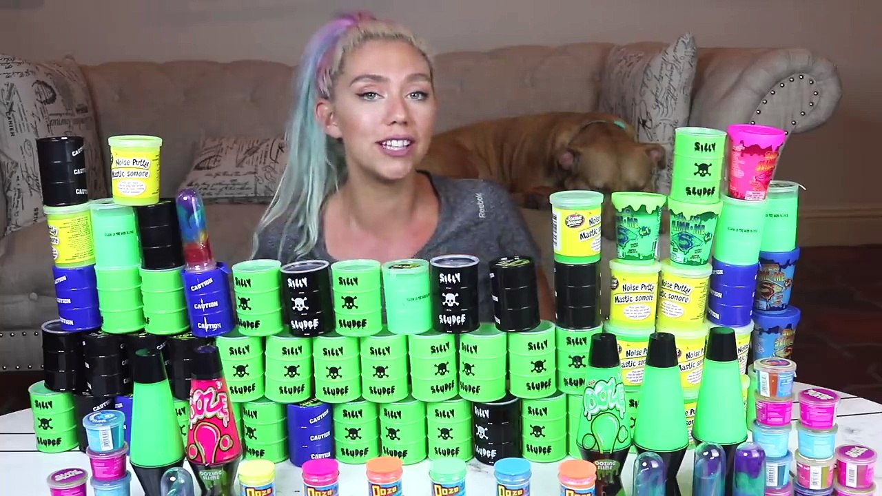 MIXING 100 STORE BOUGHT JIGGLY SLIMES INTO A GIANT SLIME SMOOTHIE! ( SO SATISFYING)