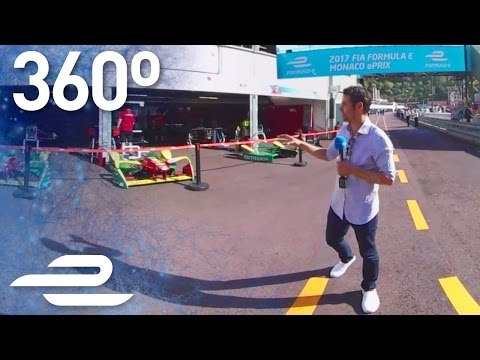 360° Video: Monaco Pit Lane Guide With DHL EffiBOT - Formula E