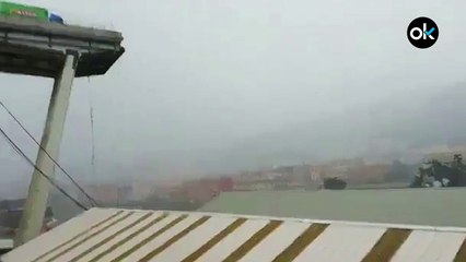 Así ha quedado el puente de Génova tras el derrumbe