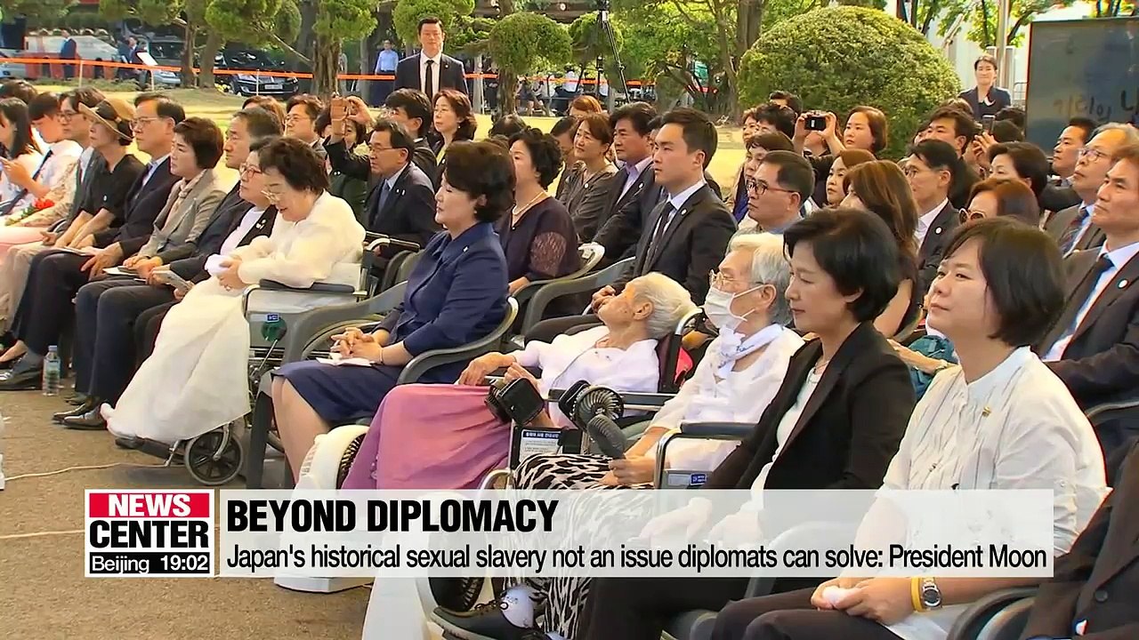 President Moon says issue of Japan's wartime se...