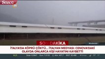 İtalya'da köprü çökme anı