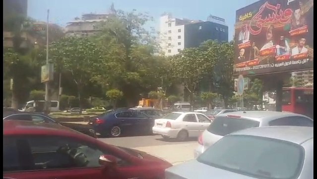 توقف حركة المرور بشارع جامعة الدول في المهندسين بسبب زيادة اﻷحمال