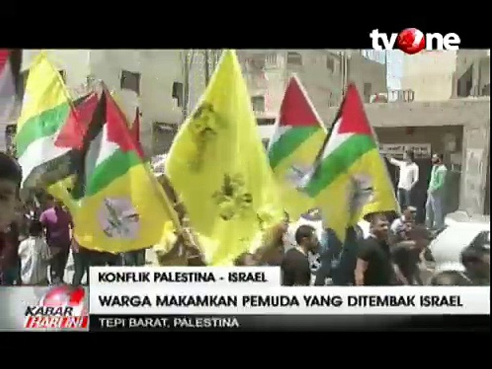 Pemuda Palestina yang Ditembak Israel Dimakamkan
