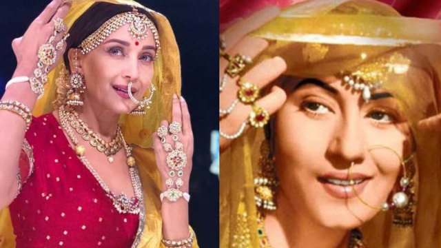 Madhuri Dixit recreates Madhubala’s iconic look from Mughal-e-Azam | FilmiBeat