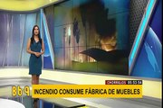Incendio consume fábrica de muebles en Chorrillos