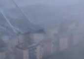 Aerial Footage Shows Genoa Bridge After Deadly Collapse
