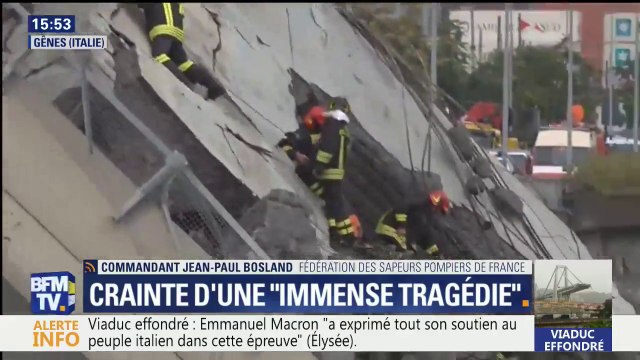 Viaduc effondré à Gênes: les pompiers doivent localiser d'éventuelles personnes ensevelies