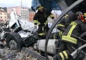 Firefighters Work Through Rubble After Deadly Genoa Bridge Collapse