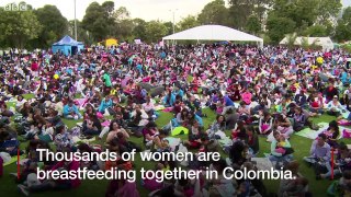 Breastfeeding brings thousands together - BBC News