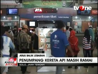 Arus Balik di Stasiun Solo Balapan Masih Ramai