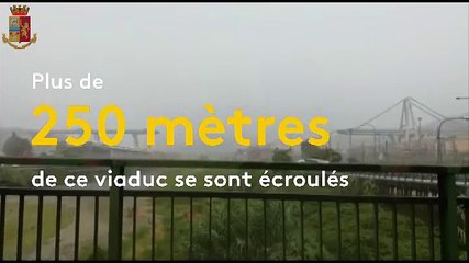 Effondrement d'un pont à Gênes : plus d'une trentaine de véhicules ont fait une chute de 45 mètres