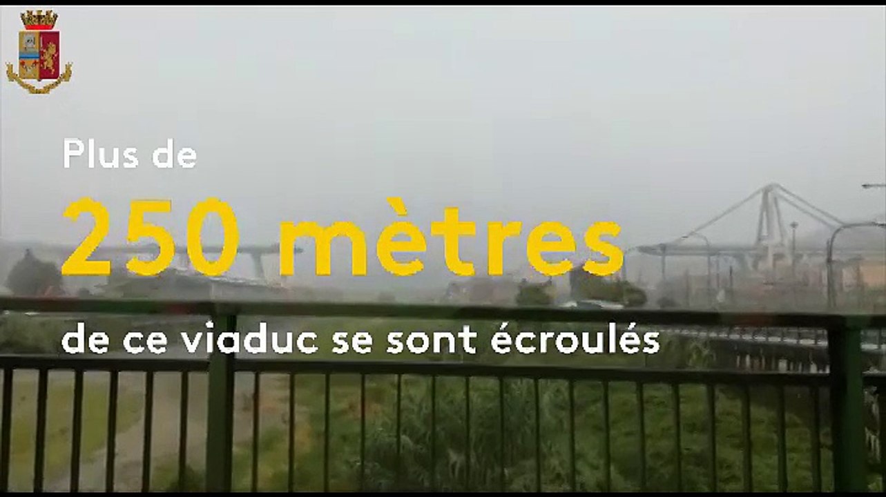 Effondrement d'un pont à Gênes : plus d'une trentaine de véhicules ont fait une chute de 45 mètres