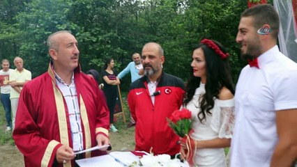 Rafting milli takım antrenörü nikahına rafting botu ile gitti