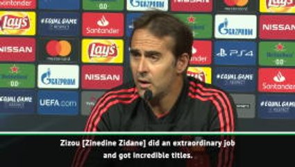 Zizou was 'extraordinary', but Real must look forward - Lopetegui