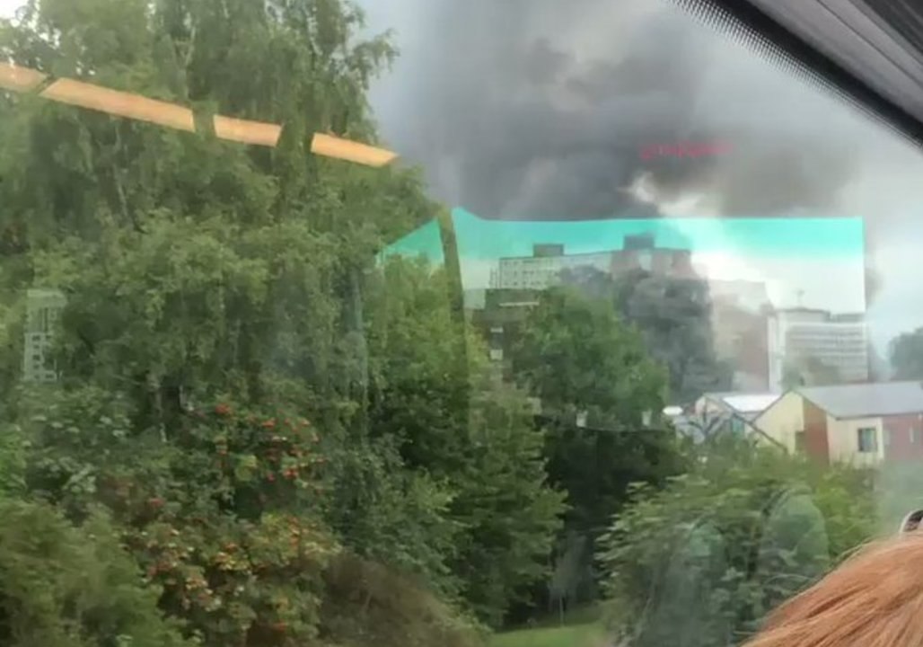 Smoke From Recycling Plant Fire Spotted in Greater Manchester